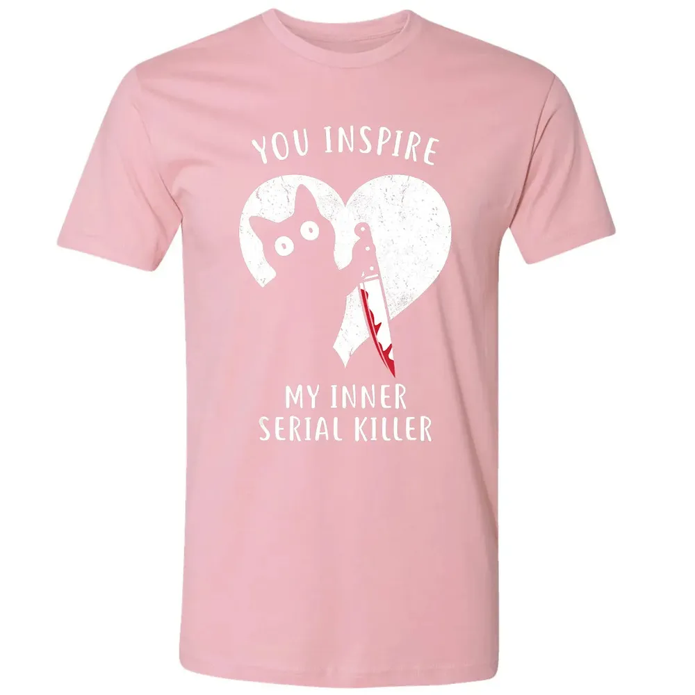 You Inspire My Inner Serial Killer Funny Cat Lover Premium Unisex T-shirt - 3