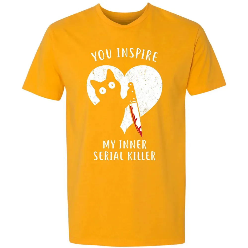 You Inspire My Inner Serial Killer Funny Cat Lover Premium Unisex T-shirt - 11