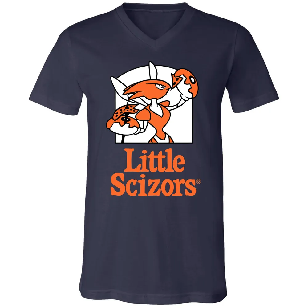 Unisex V-neck T-shirt - MAR85384 - Navy - 2