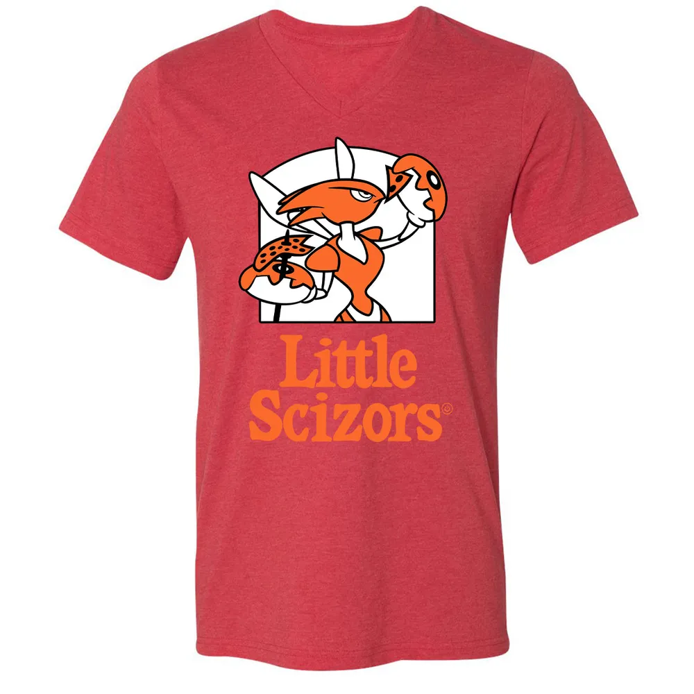 Unisex V-neck T-shirt - MAR85384 - Heather Red - 16