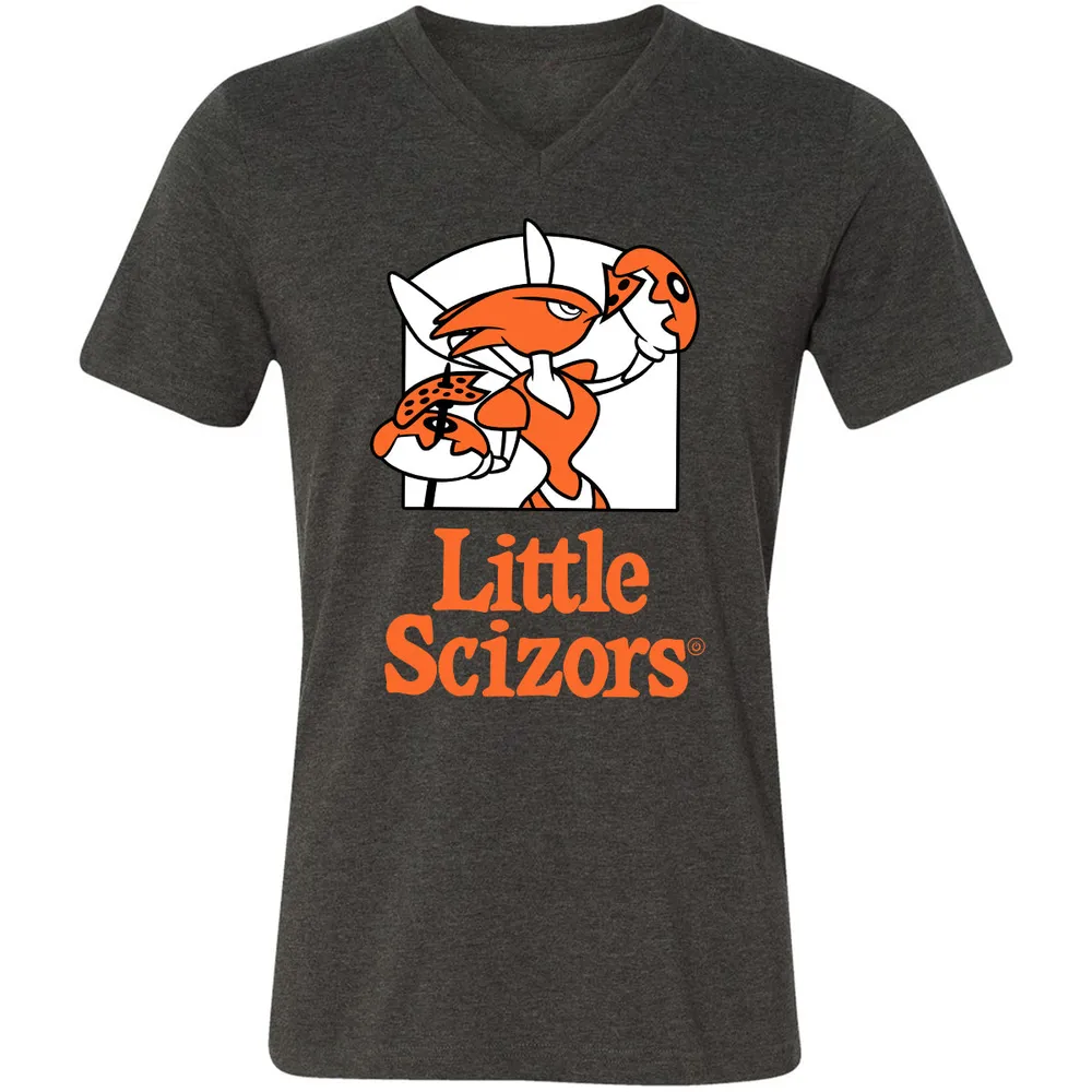 Unisex V-neck T-shirt - MAR85384 - Dark Grey Heather - 8