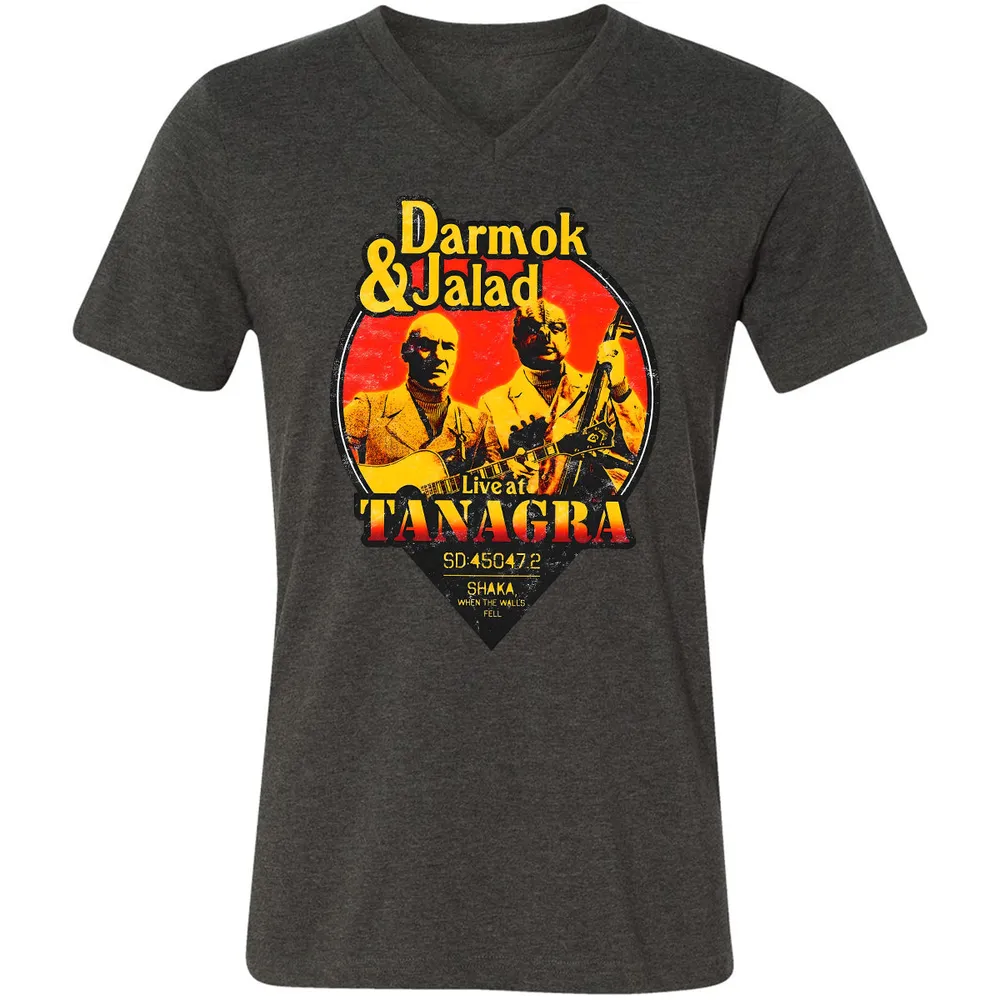 Unisex V-neck T-shirt - 4TV74EF4 - Dark Grey Heather - 8