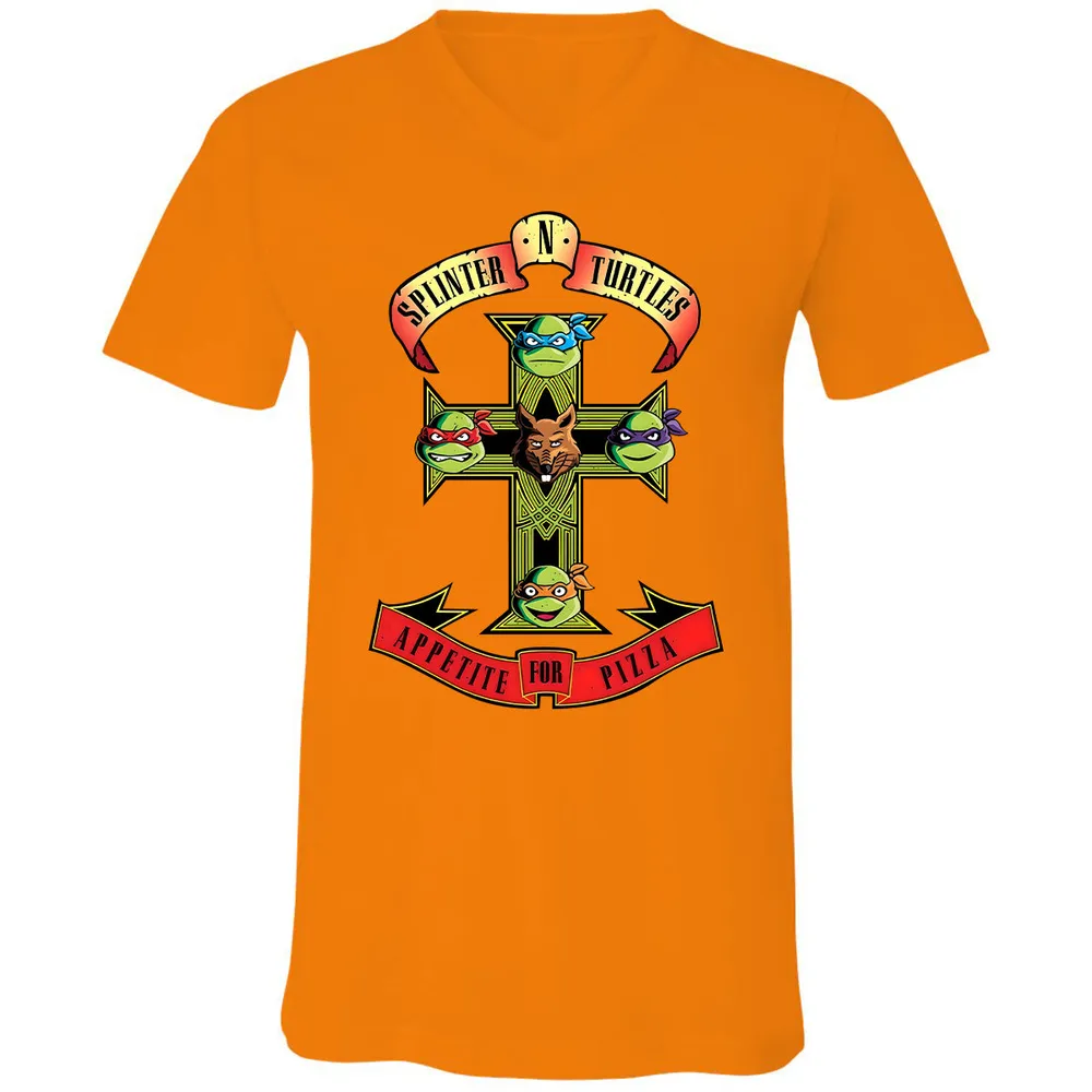 Unisex V-neck T-shirt - XPBY2S28 - Orange - 11