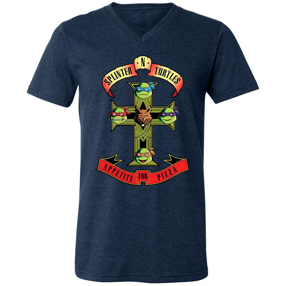Unisex V-neck T-shirt - XPBY2S28 - Heather Navy - 15