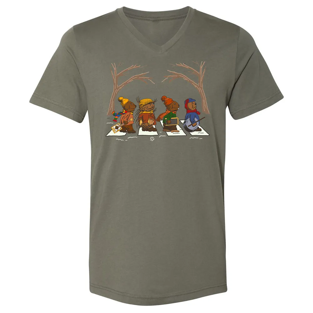 Unisex V-neck T-shirt - FH4UQ97M - Military Green - 10