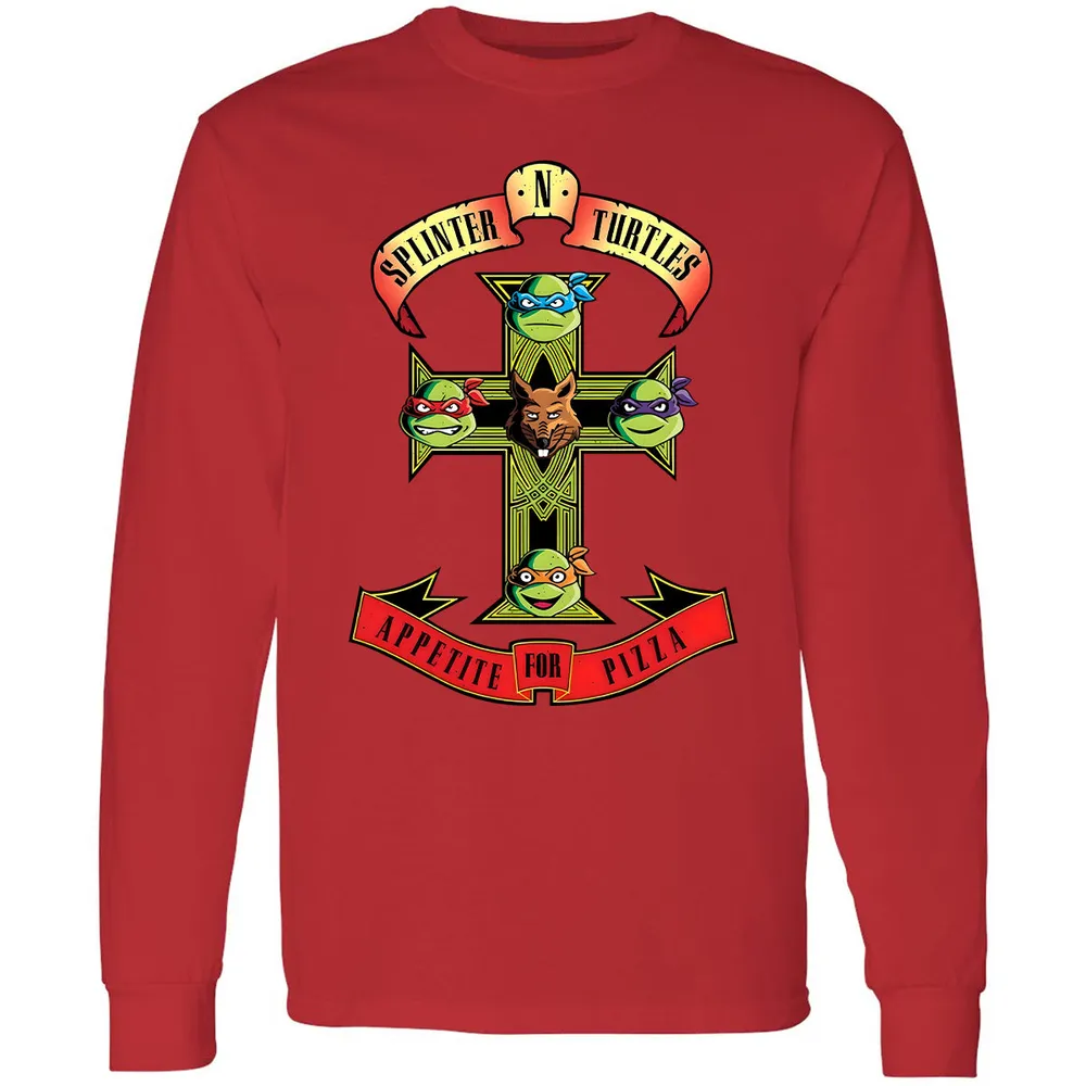 Long Sleeve T-Shirt - P5DT8JWJ - Red - 14