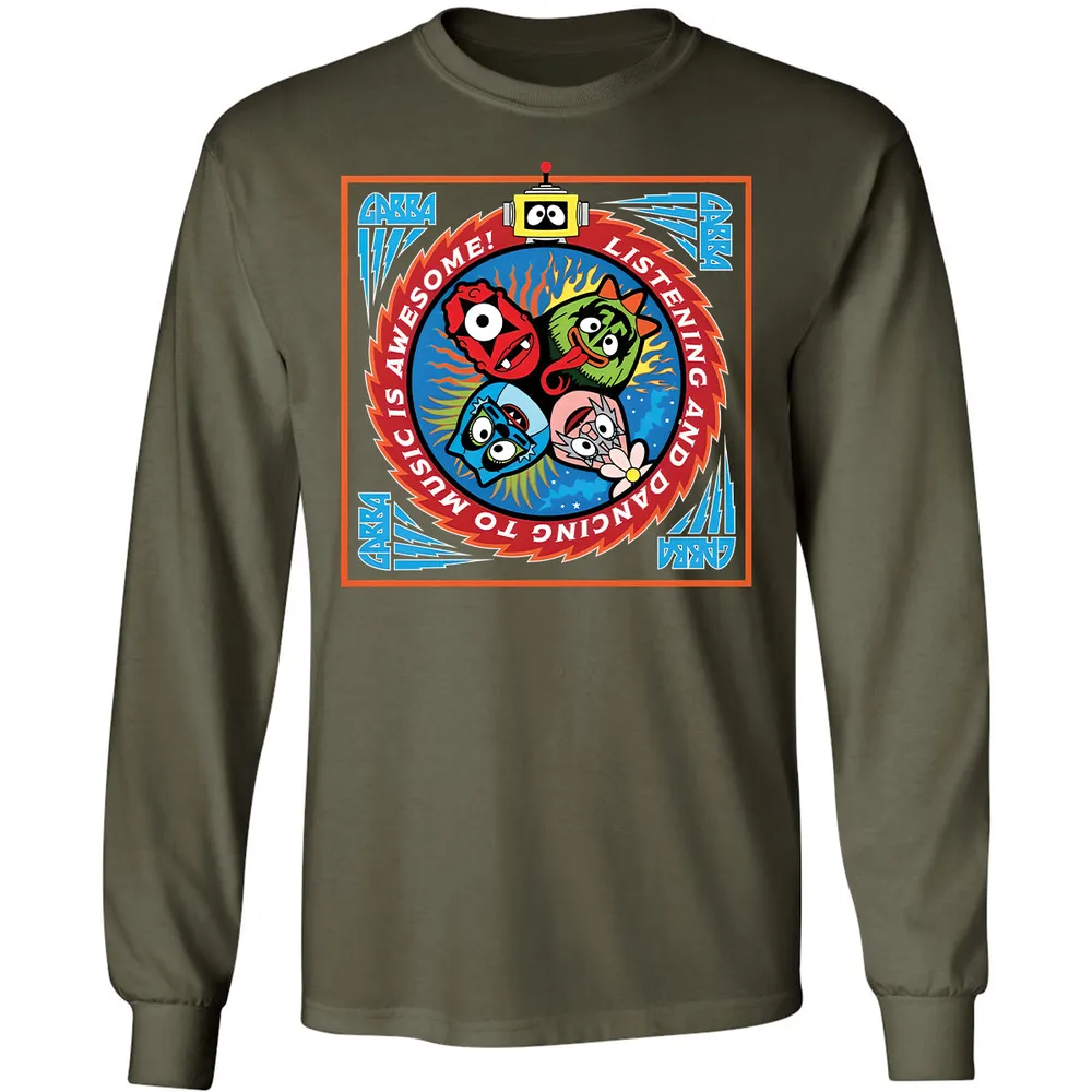 Long Sleeve T-Shirt - Black - Military Green - 16