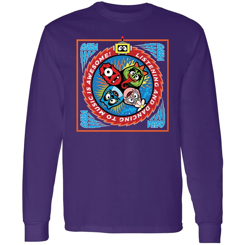 Long Sleeve T-Shirt - Black - Purple - 13