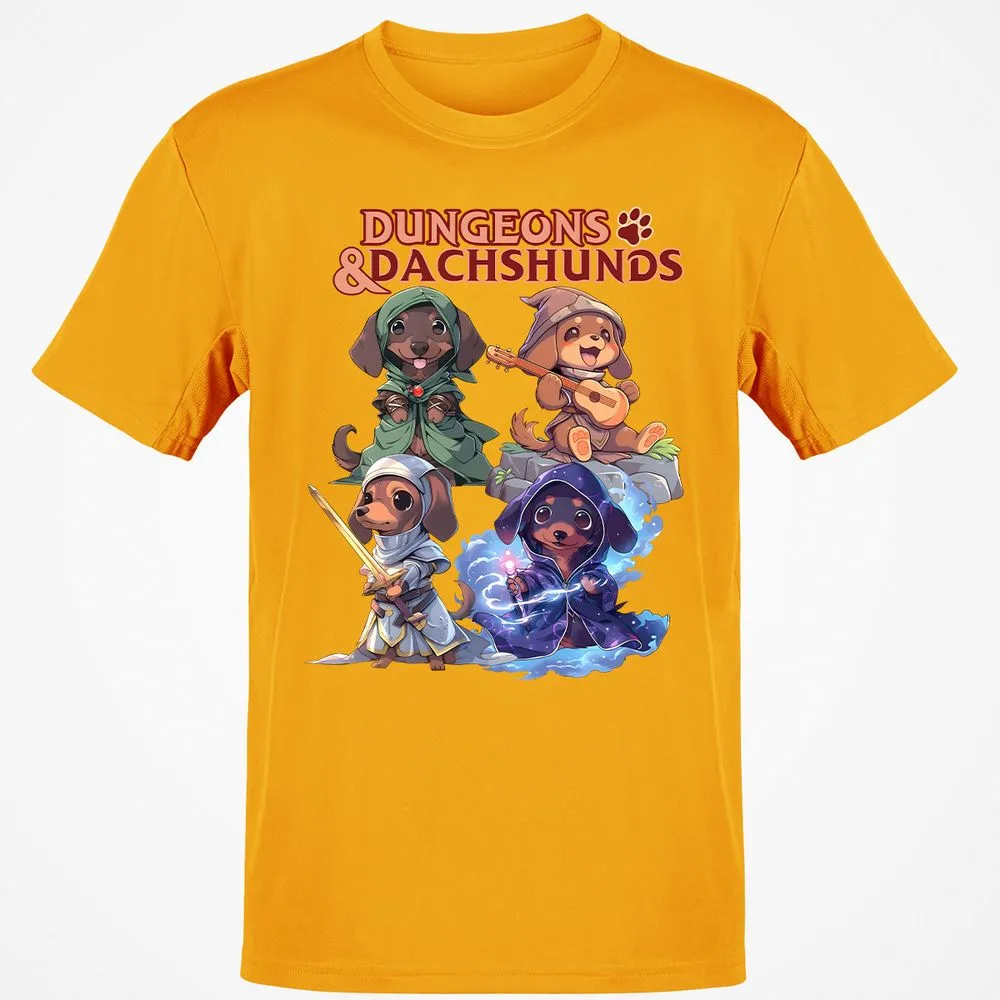 Dungeons & Dachshunds T-Shirt - Gold - 4