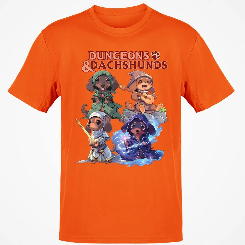 Dungeons & Dachshunds T-Shirt - Orange - 8