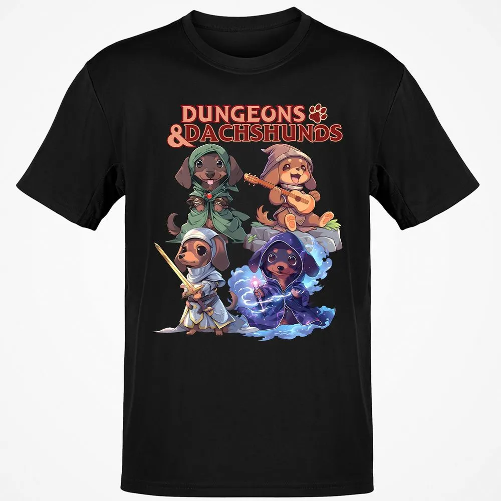 Dungeons & Dachshunds T-Shirt - Black - 1
