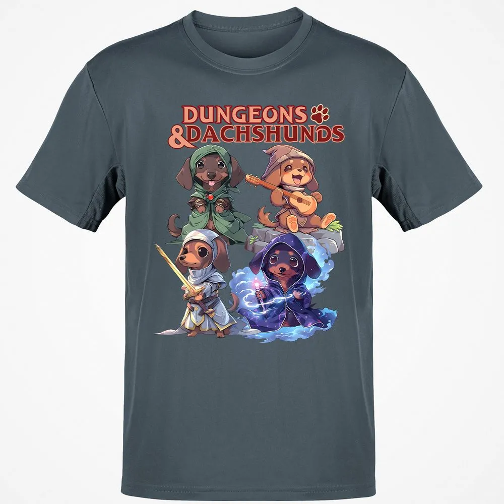 Dungeons & Dachshunds T-Shirt - Charcoal - 3