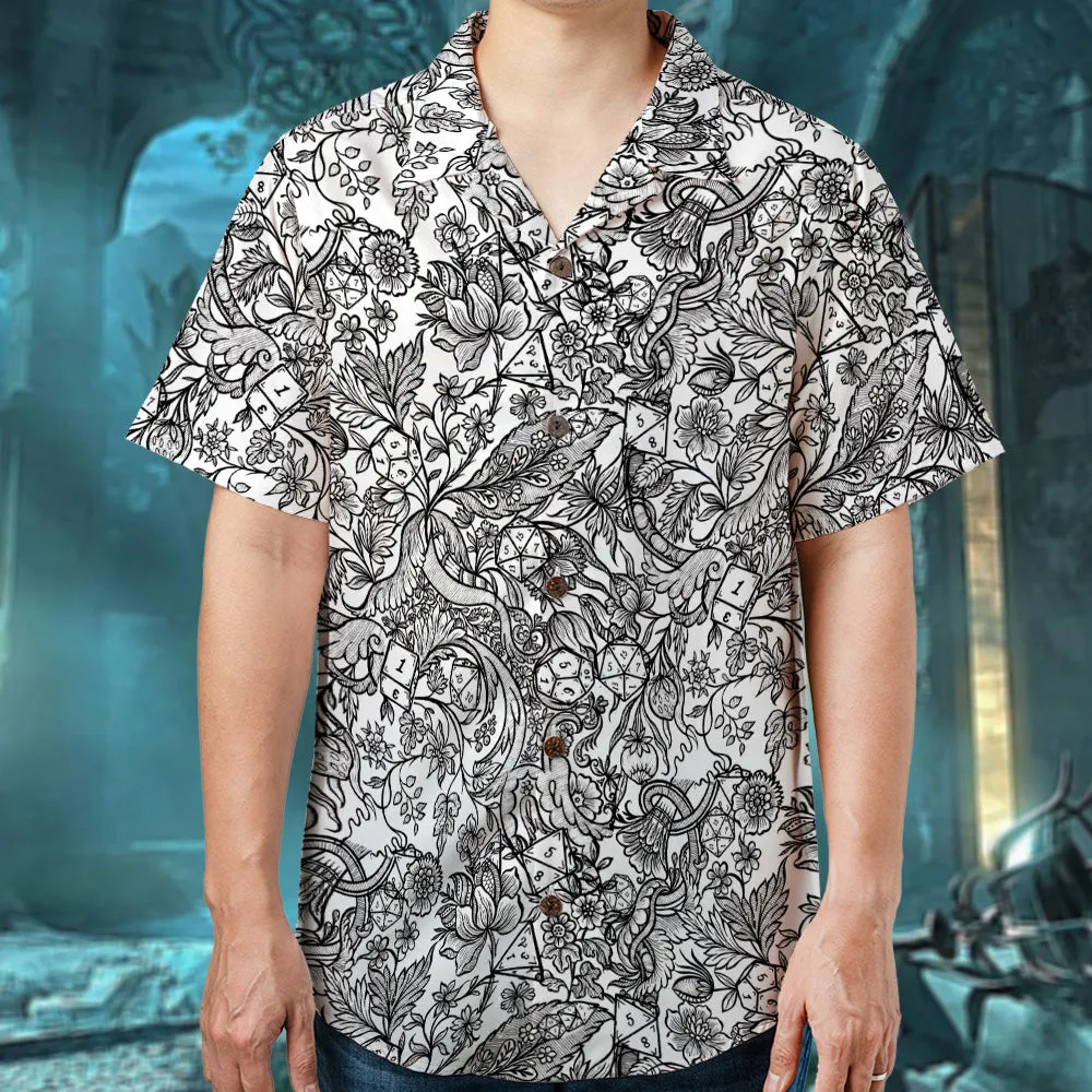Fantasy Flower Dice Hawaiian Shirt - 2