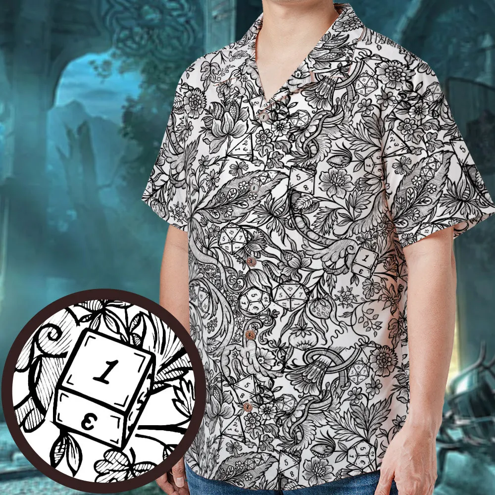 Fantasy Flower Dice Hawaiian Shirt - 1