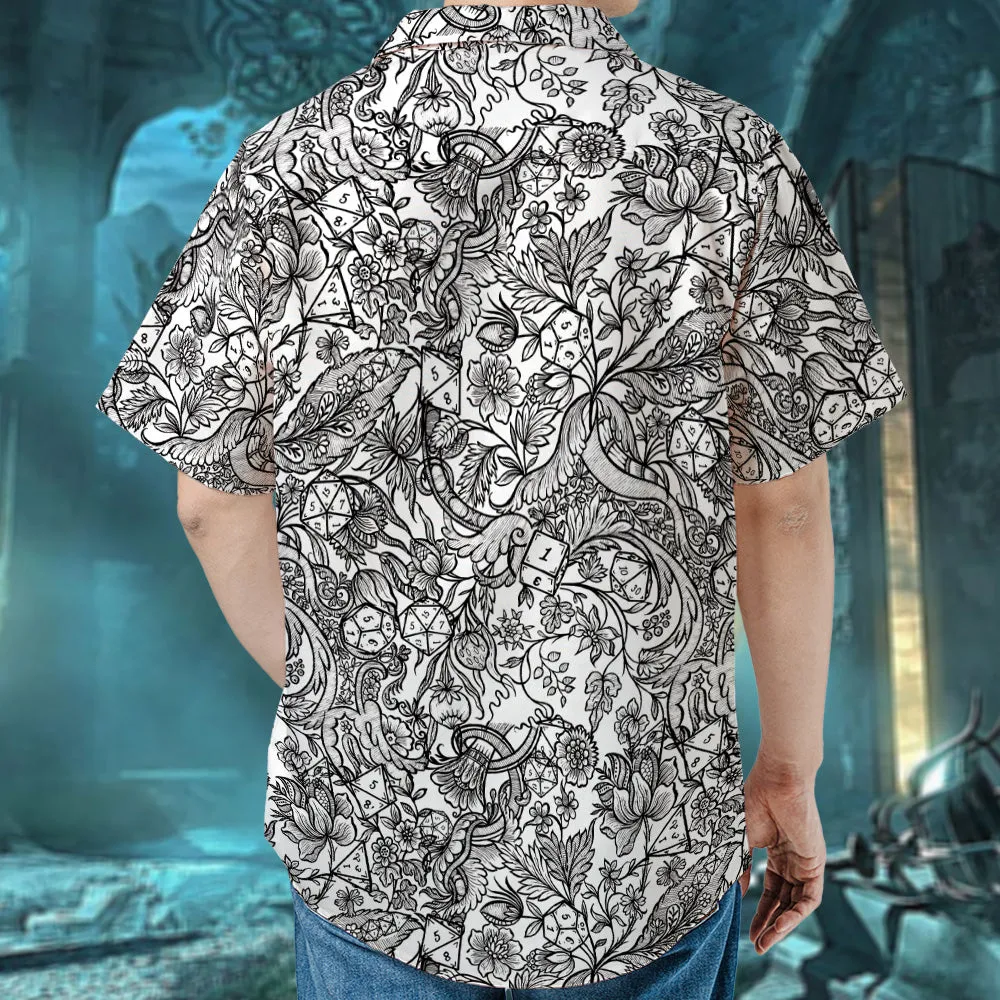 Fantasy Flower Dice Hawaiian Shirt - 3