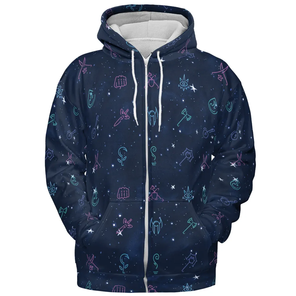 RPG Class Icons All-over Print Hoodie - 3