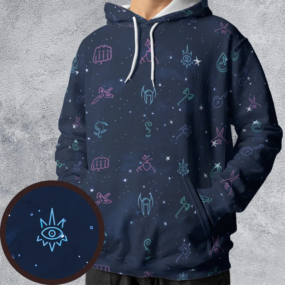 RPG Class Icons All-over Print Hoodie - 1