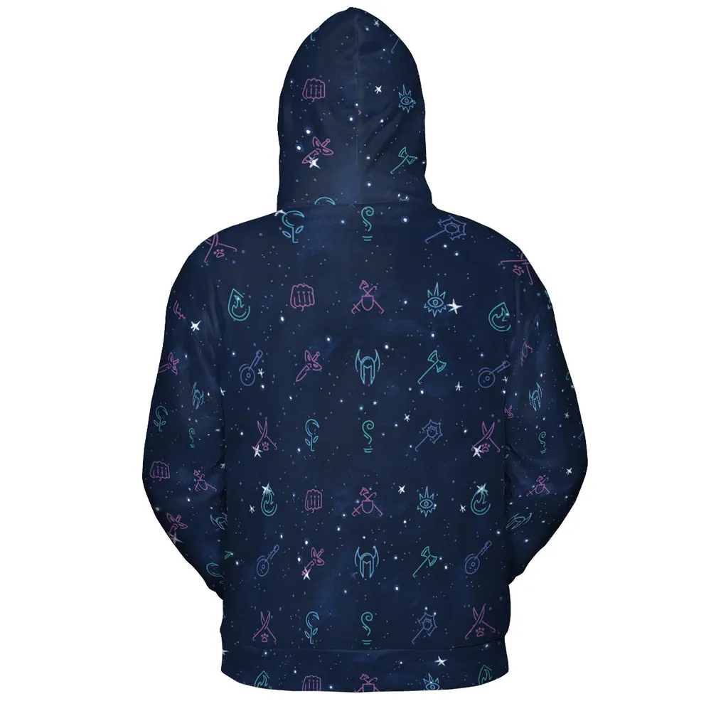RPG Class Icons All-over Print Hoodie - 4