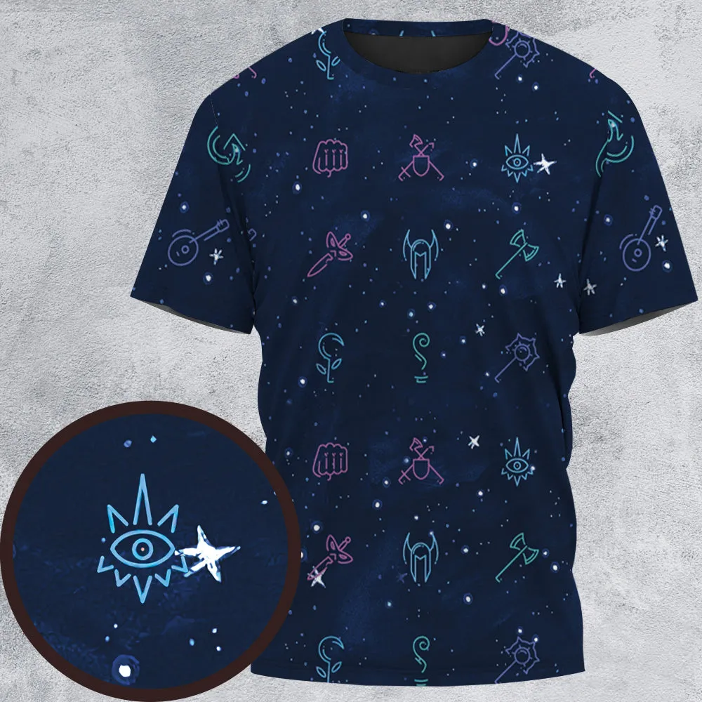 RPG Class Icons All-Over Print Unisex T-Shirt - 2