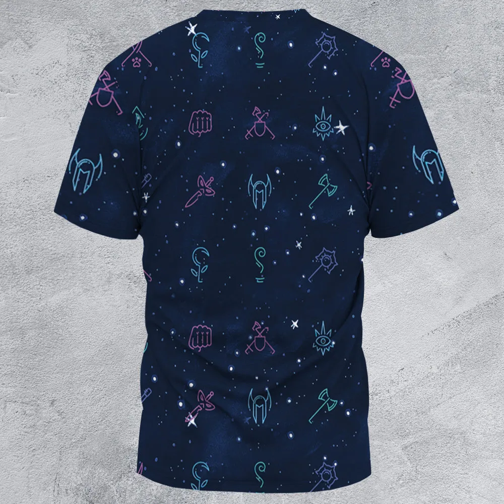 RPG Class Icons All-Over Print Unisex T-Shirt - 3