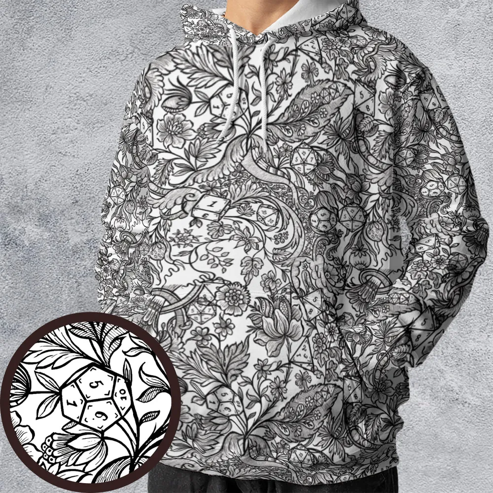 Fantasy Flower Dice All-over Print Hoodie - 1