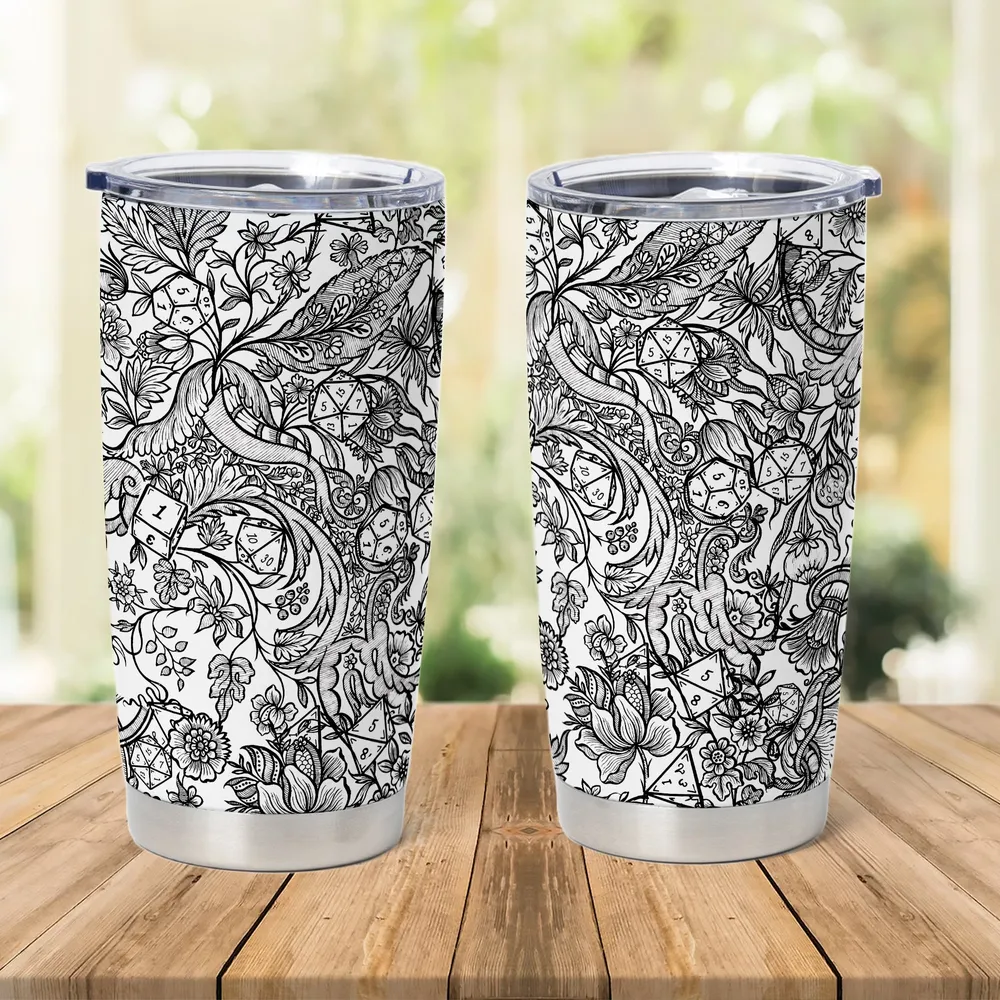 Fantasy Flower Dice Tumbler - 1