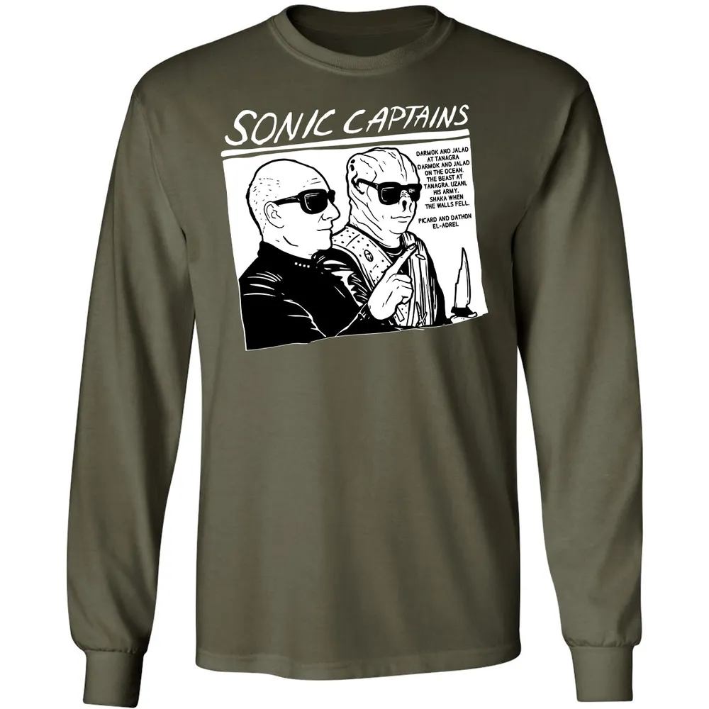Long Sleeve T-Shirt - W8GXFZ64 - Military Green - 16