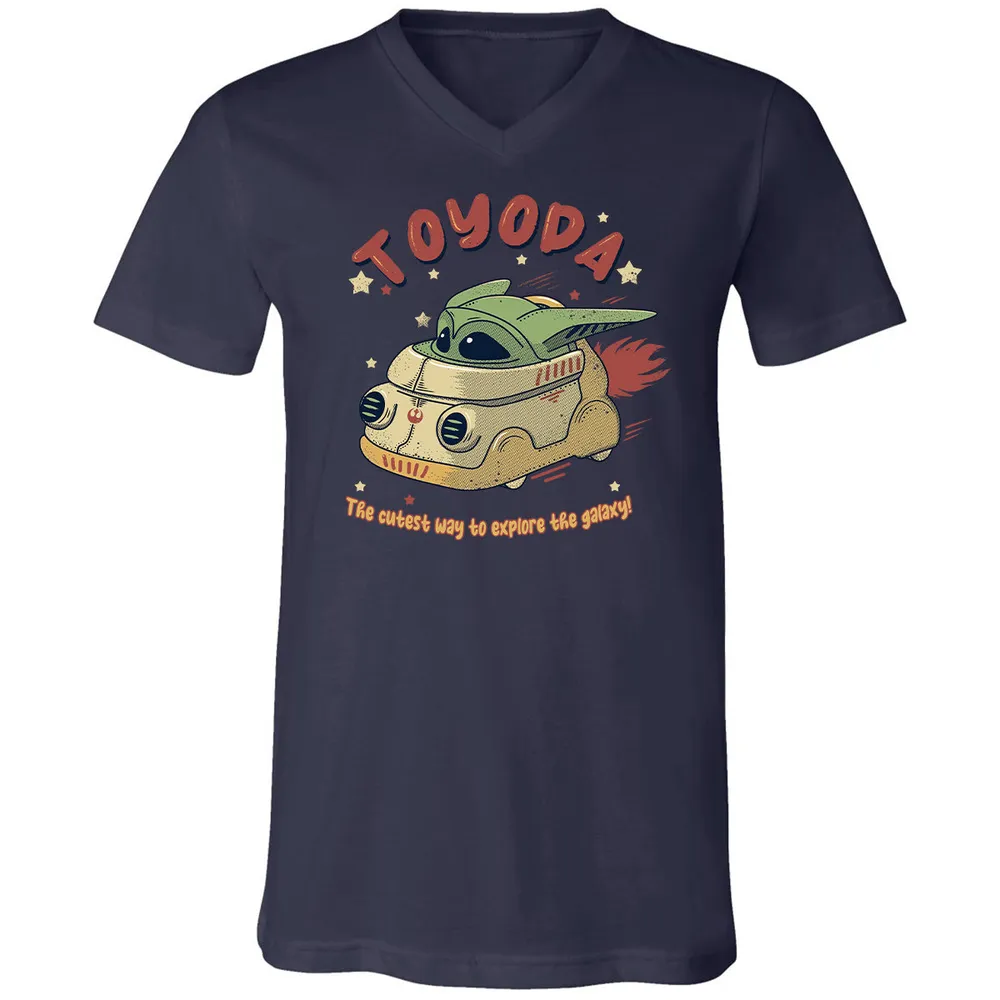 Unisex V-Neck T-Shirt - NYPMNUGJ - Navy - 2