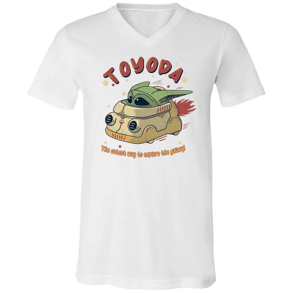 Unisex V-Neck T-Shirt - NYPMNUGJ - White - 5