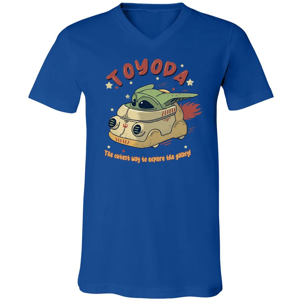Unisex V-Neck T-Shirt - NYPMNUGJ - True Royal - 4