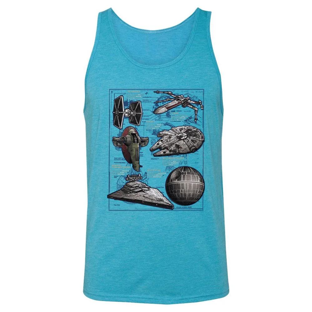 Unisex Jersey Tank - 18MW4JUB - Aqua Triblend - 3