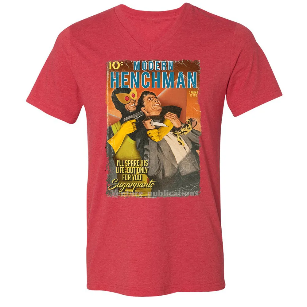 Unisex V-Neck T-Shirt - H5RFJCXN - Heather Red - 16