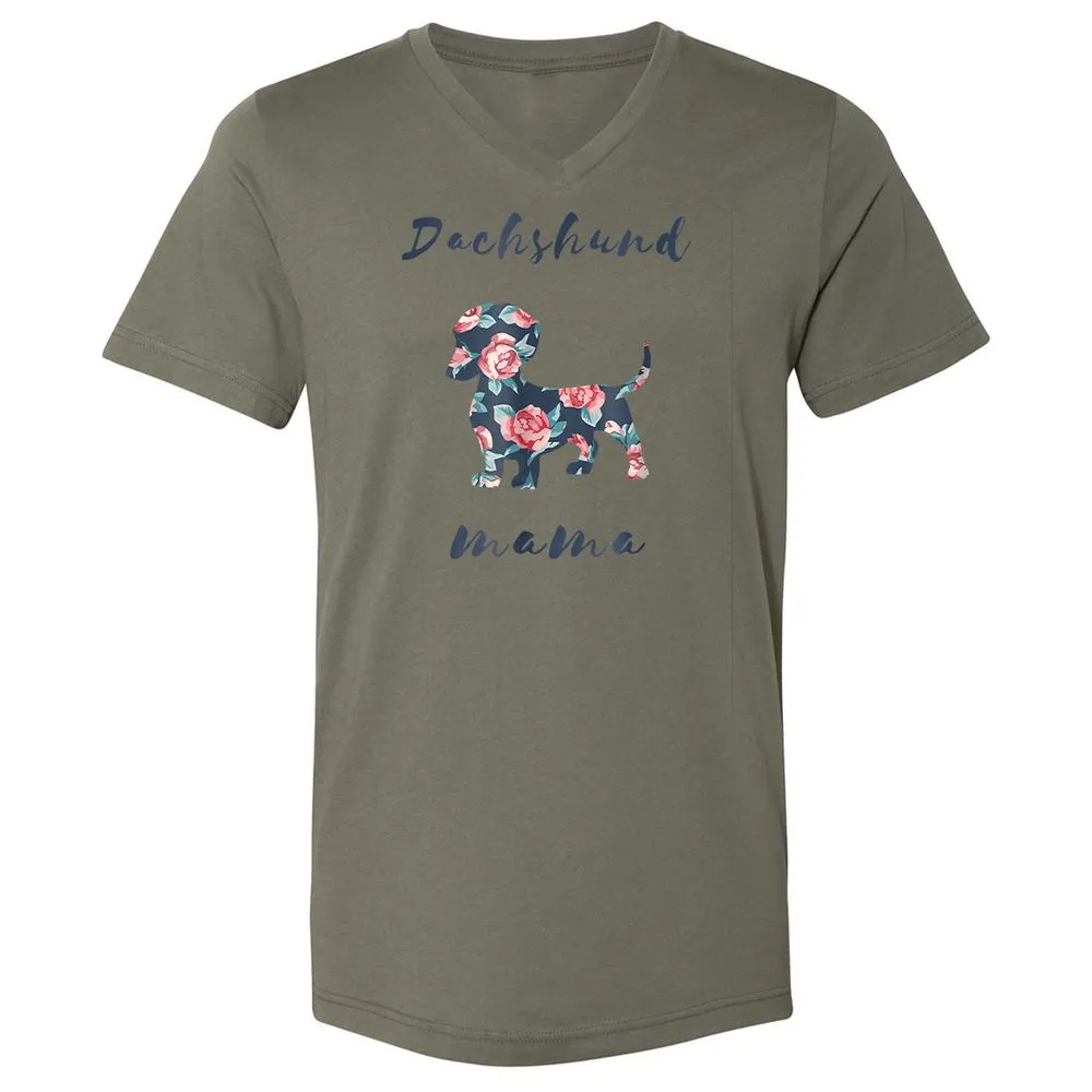 Unisex V-Neck T-Shirt - 9GVVSUQJ - Military Green - 10