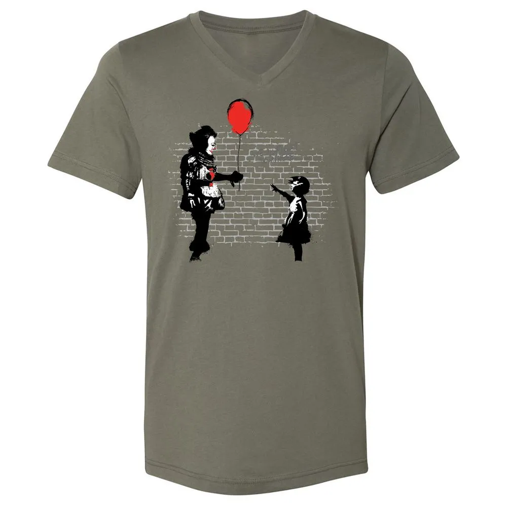 Unisex V-Neck T-Shirt - C7X85UJN - Military Green - 10