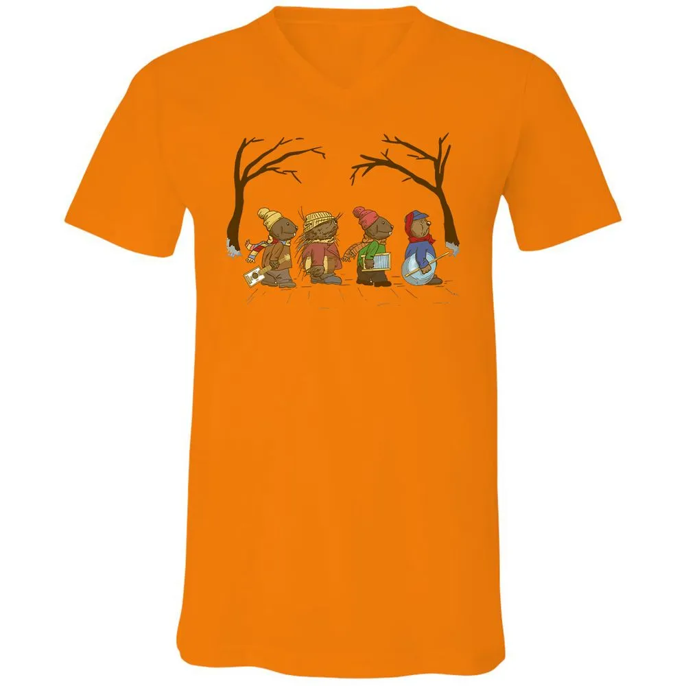 Unisex V-Neck T-Shirt - FRFWSFJ1 - Orange - 11