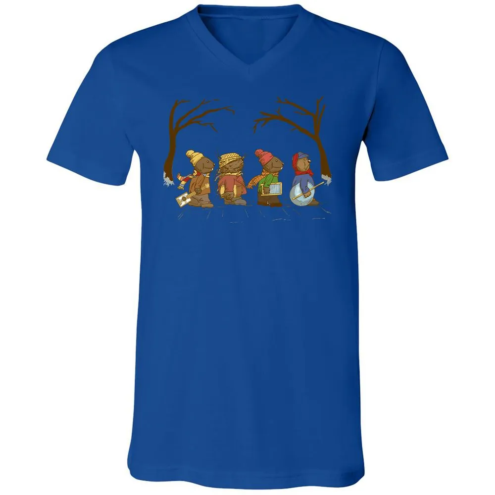 Unisex V-Neck T-Shirt - FRFWSFJ1 - True Royal - 4