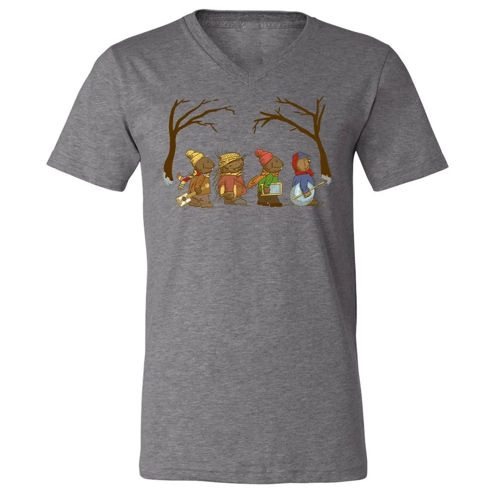 Unisex V-Neck T-Shirt - FRFWSFJ1 - Deep Heather - 13