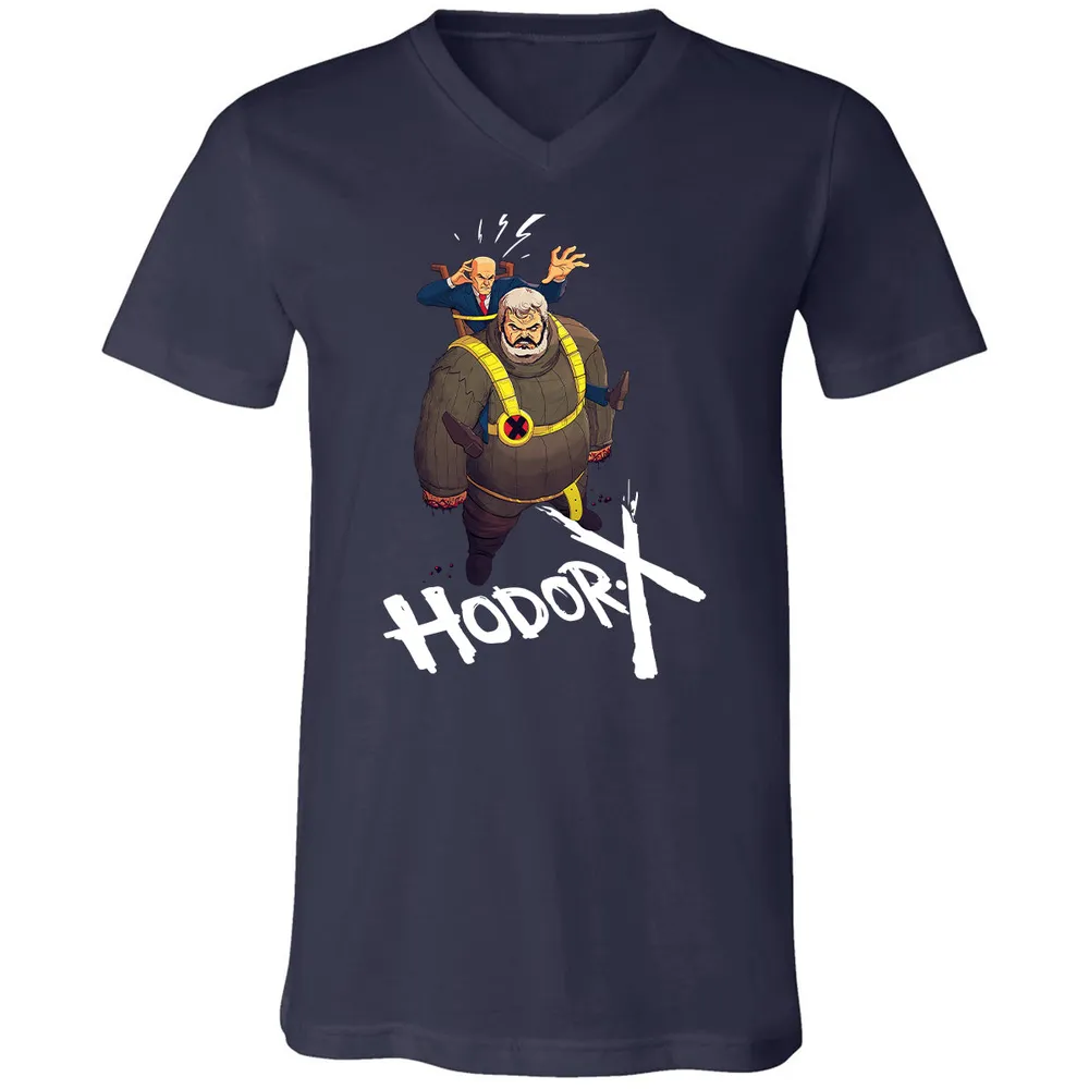 Unisex V-Neck T-Shirt - PQQHWXBV - Navy - 2