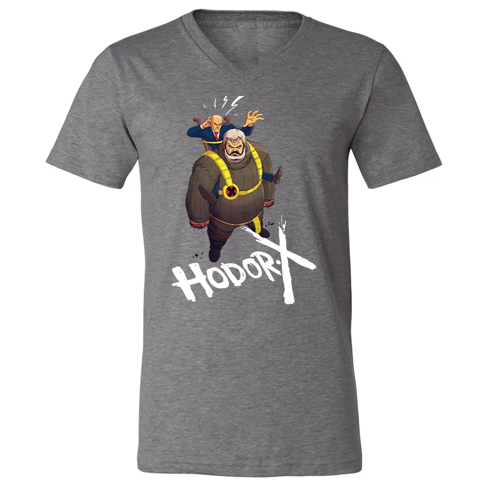 Unisex V-Neck T-Shirt - PQQHWXBV - Deep Heather - 13