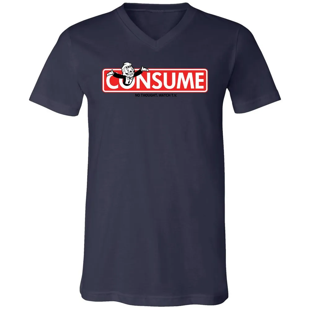 Unisex V-Neck T-Shirt - SVYWPQ1G - Navy - 9