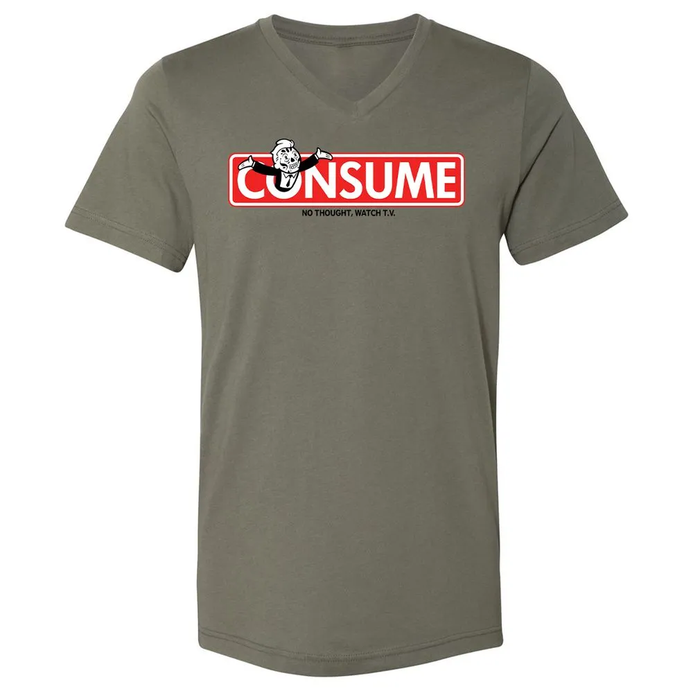 Unisex V-Neck T-Shirt - SVYWPQ1G - Military Green - 10