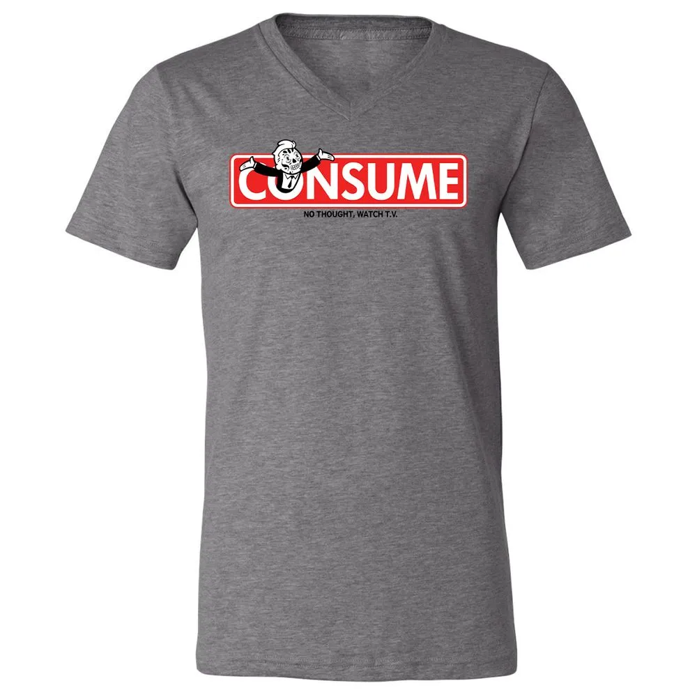 Unisex V-Neck T-Shirt - SVYWPQ1G - Deep Heather - 13