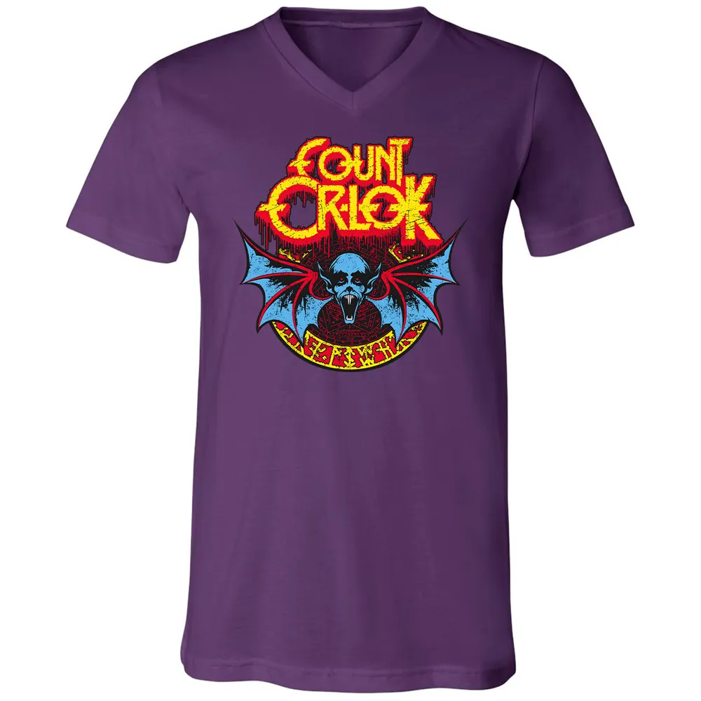 Unisex V-Neck T-Shirt - YWQ2NFPK - Team Purple - 9