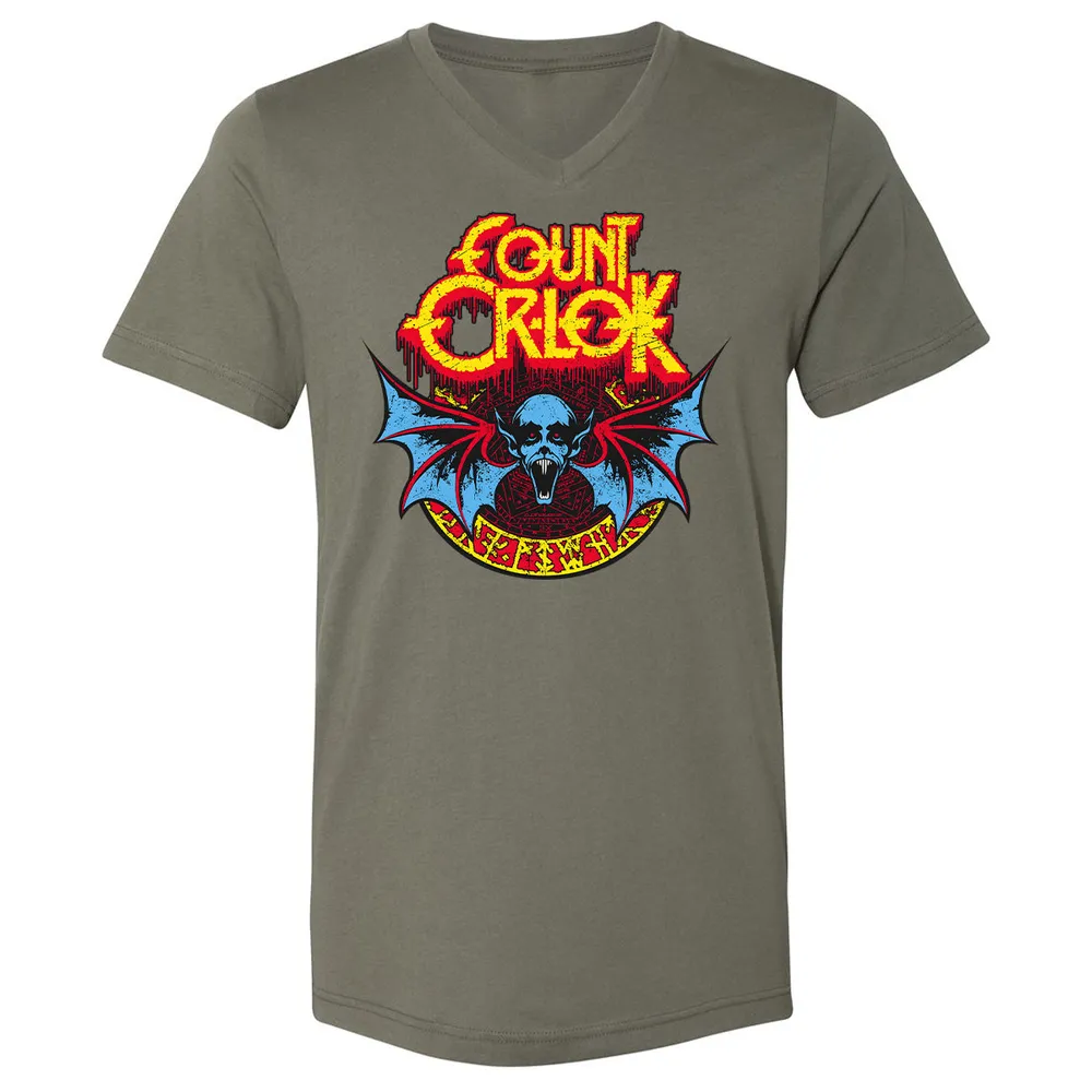 Unisex V-Neck T-Shirt - YWQ2NFPK - Military Green - 10