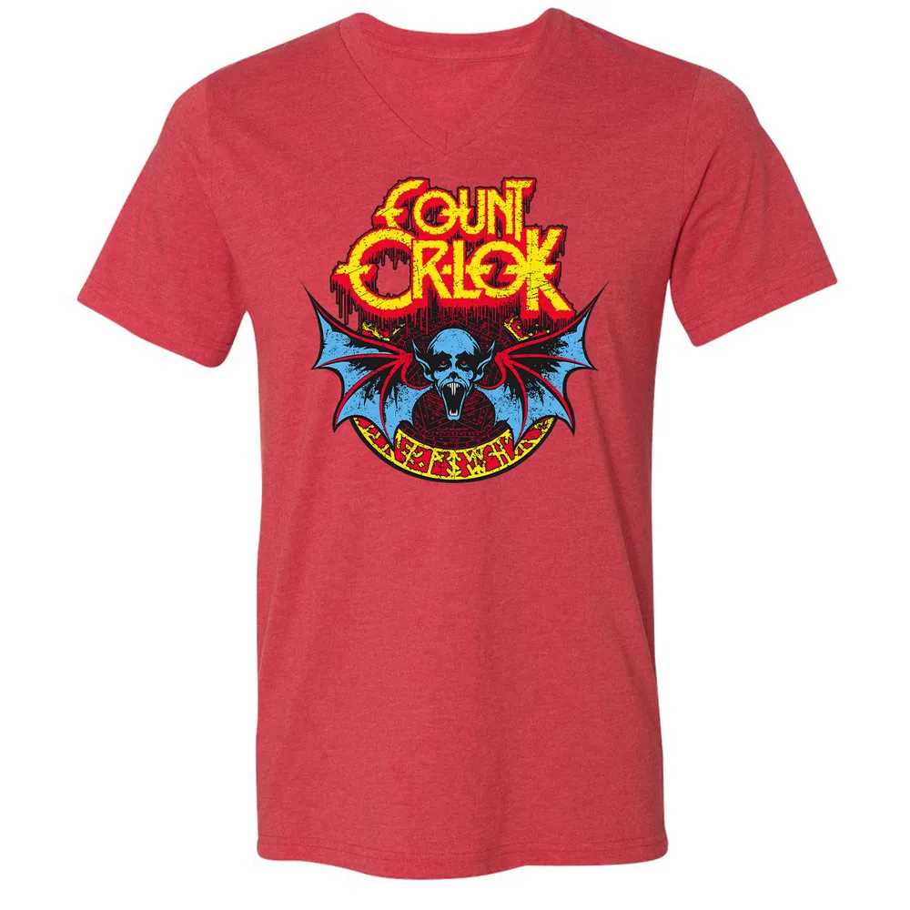 Unisex V-Neck T-Shirt - YWQ2NFPK - Heather Red - 16