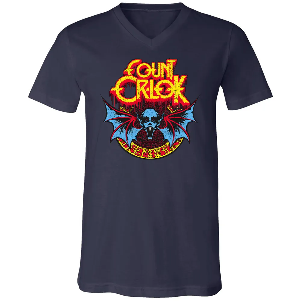 Unisex V-Neck T-Shirt - YWQ2NFPK - Navy - 2