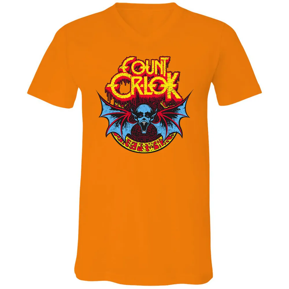 Unisex V-Neck T-Shirt - YWQ2NFPK - Orange - 11