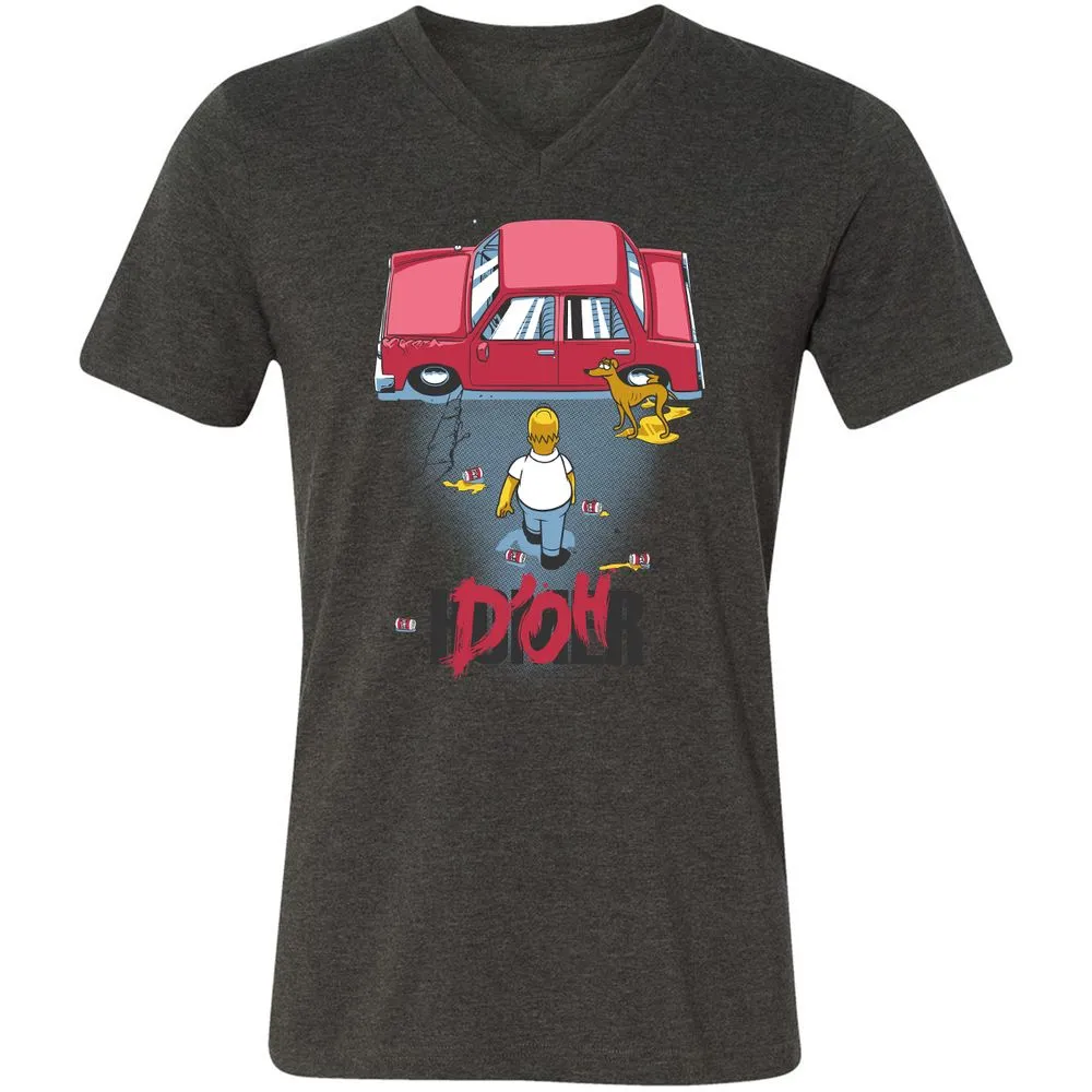 Unisex V-Neck T-Shirt - VMGCRH7V - Dark Grey Heather - 8