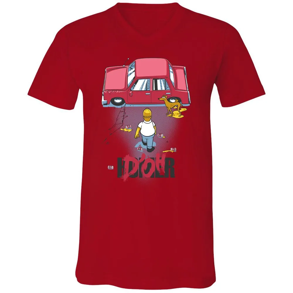 Unisex V-Neck T-Shirt - VMGCRH7V - Red - 3