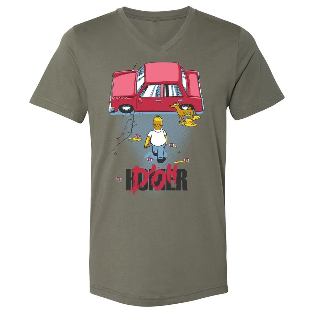 Unisex V-Neck T-Shirt - VMGCRH7V - Military Green - 10